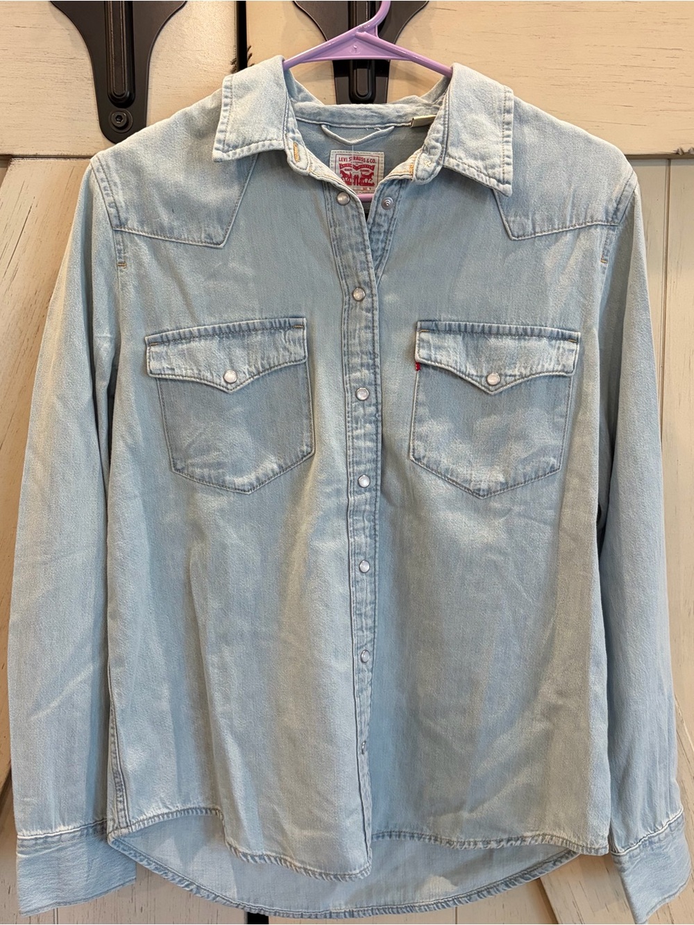 NWT Levi's Sawyer Denim Button-Down Western Shirt Size Small